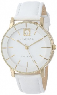 Anne Klein Women's AK/1058WTWT Leather Gold-Tone White Watch Anne Klein Women's AK/1058WTWT Leather Gold-Tone White Watch