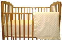 American Baby Company Heavenly Soft Minky Dot 3-Piece Porta-Crib Set, Ecru American Baby Company Heavenly Soft Minky Dot 3-Piece Porta-Crib Set, Ecru