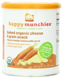Happybaby Happymunchies Baked Organic Cheese and Veggie Snack, Cheddar Cheese/Carrot, 1.63 Ounces (Pack of 6) Happybaby Happymunchies Baked Organic Cheese and Veggie Snack, Cheddar Cheese/Carrot, 1.63 Ounces (Pack of 6)