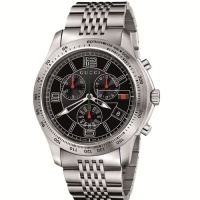 Gucci Men's YA126205 G-Timeless Chronograph Stainless-Steel Bracelet Watch