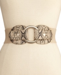 This Style&co. stretch belt adds exotic fierceness with faux-snake detail. The pullback closure cinches up your biting look. This Style&co. stretch belt adds exotic fierceness with faux-snake detail. The pullback closure cinches up your biting look.