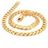 Cool Yellow 18k Gold Plated Chain Men's Necklace Kx441x
