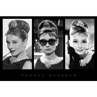 Audrey Hepburn-Breakfast at Tiffany's Triptych, Movie Poster Print, 24 by 36-Inch Audrey Hepburn-Breakfast at Tiffany's Triptych, Movie Poster Print, 24 by 36-Inch