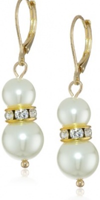 Anne Klein Sharrots Gold-Tone White Pearl Drop Earrings Anne Klein Sharrots Gold-Tone White Pearl Drop Earrings