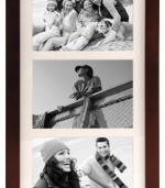 Malden Linear Wood Matted 5x7 Walnut Collage Picture Frame