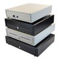 APG Cash Drawer Vasario Series VB-1616 (painted front with dual media slots, 320 MultiPRO interface and 16 inch x 16 inch) - color: black APG Cash Drawer Vasario Series VB-1616 (painted front with dual media slots, 320 MultiPRO interface and 16 inch x 16 inch) - color: black