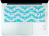Kuzy - Teal Hot Chevron Zig-Zag Keyboard Cover for MacBook Pro 13 15 17 Aluminum Unibody (fits MacBook with or w/out Retina Display) iMac and MacBook Air 13 Silicone Skin - Teal / Turquoise HOT Blue