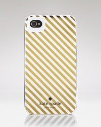 kate spade new york has dressed up the fun (and totally functional) iPhone case in striking stripes, designed exclusively for the iPhone 4. It's a sure conversation starter. kate spade new york has dressed up the fun (and totally functional) iPhone case in striking stripes, designed exclusively for the iPhone 4. It's a sure conversation starter.