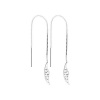925 Sterling Silver TRIBAL PLATE Threader Earrings