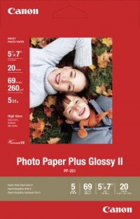 Canon Photo Paper Plus Glossy II, 5 x 7 Inches, 20 Sheets (2311B024) Canon Photo Paper Plus Glossy II, 5 x 7 Inches, 20 Sheets (2311B024)