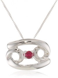 Sterling Silver Birthstone and Diamond Zodiac Pendant Necklace, 18 Sterling Silver Birthstone and Diamond Zodiac Pendant Necklace, 18