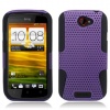 Aimo Wireless HTCONESPCPA014 Hybrid Armor Cheeze Case for HTC One S - Retail Packaging - Black/Purple