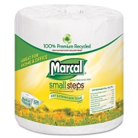 Marcal Small Steps 100% Premium Recycled 2-Ply Embossed Toilet Tissue, 48 Rolls/Carton (6079) Marcal Small Steps 100% Premium Recycled 2-Ply Embossed Toilet Tissue, 48 Rolls/Carton (6079)