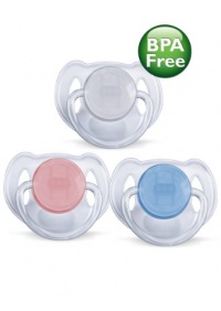 Philips AVENT BPA Free Translucent Pacifier, 6-18 Months, 2-Pack, Colors May Vary Philips AVENT BPA Free Translucent Pacifier, 6-18 Months, 2-Pack, Colors May Vary
