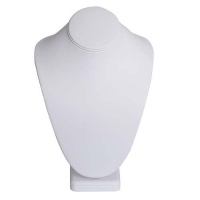 Graceful Necklace Bust Jewelry Display White Leatherette Graceful Necklace Bust Jewelry Display White Leatherette