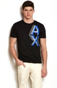 Armani Exchange Mens Stacked A|X Tee Armani Exchange Mens Stacked A|X Tee