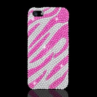 Eagle Cell PDIPHONE5S329 RingBling Brilliant Diamond Case for iPhone 5 - Retail Packaging - Hot Pink Zebra Eagle Cell PDIPHONE5S329 RingBling Brilliant Diamond Case for iPhone 5 - Retail Packaging - Hot Pink Zebra