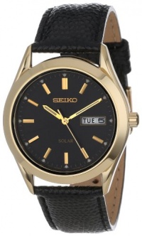 Seiko Men's SNE054 Solar Strap Black Dial Watch Seiko Men's SNE054 Solar Strap Black Dial Watch