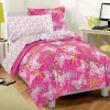 Butterfly Party Ultra Soft Microfiber Comforter Bedding Set, Pink Multi