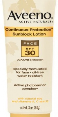 Aveeno Continuous Protection Lotion Face SPF 30, 3-Ounce (Pack of 2)