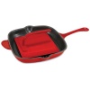 Heuck 33021 11 Inch Porcelain Enamel Cast Iron Panni Set, Red