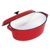 Heuck Porcelain Enamel Cast Iron Porcelain Enamel Cast Iron 7-Quart Roaster, Red