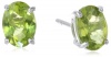 Sterling Silver 8x6mm Oval Peridot Earrings