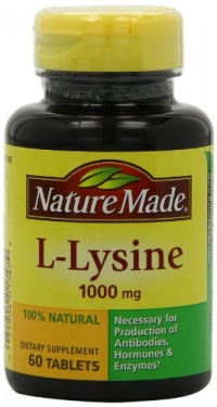 Nature Made L-Lysine 1000mg, 60 Tablets (Pack of 3) Nature Made L-Lysine 1000mg, 60 Tablets (Pack of 3)