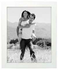 Malden Linear Wood 8x10 White Picture Frame
