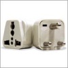 Generic 3Round USA Female to India 16A Grounded Male International Plug Adapter
