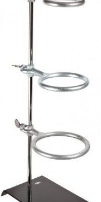 American Educational Stamped Steel Support Ring Stand with 3 Rings, 8 Length x 5 Width Base Size American Educational Stamped Steel Support Ring Stand with 3 Rings, 8 Length x 5 Width Base Size
