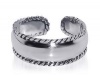 Sterling Silver 7MM Braided Rope Adjustable Toe Ring