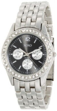 XOXO Women's XO5208 Black Dial Silver-tone Bracelet Watch XOXO Women's XO5208 Black Dial Silver-tone Bracelet Watch