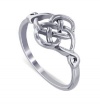 Sterling Silver Polished Finish 10 x 20mm Celtic Rounded Knot Design 2mm Wide Band Ring Size 5, 6, 7, 8, 9, 10