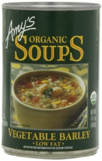 Amy's Organic Vegetable Barley Soup, Low Fat, 14.1-Ounce Cans (Pack of 12) Amy's Organic Vegetable Barley Soup, Low Fat, 14.1-Ounce Cans (Pack of 12)