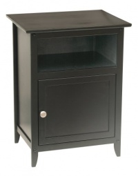Winsome Wood End Table/Night Stand with Door and Shelf, Black Winsome Wood End Table/Night Stand with Door and Shelf, Black