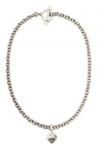 Juicy Couture Jewelry Silver Starter Heart Charm Necklace Juicy Couture Jewelry Silver Starter Heart Charm Necklace