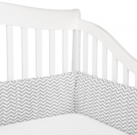 American Baby Company 100% Cotton Percale Crib Bumper, Zigzag Grey American Baby Company 100% Cotton Percale Crib Bumper, Zigzag Grey