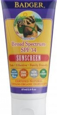 Badger Sunscreen Broad Spectrum SPF 34 Lavender 2.9 Fl Oz