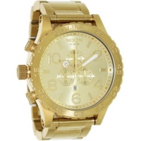 Nixon 51-30 Chrono Gold Dial Stainless Steel Mens Watch A083502 Nixon 51-30 Chrono Gold Dial Stainless Steel Mens Watch A083502