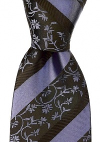 Neckties by Scott Allan, Black and Slate Blue Floral Neckties