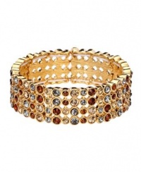 Monet Gold Tone with Crystal Accents Stretch Bracelet Monet Gold Tone with Crystal Accents Stretch Bracelet