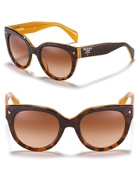 Invest in the forever sunglass like these round wayfarer shades from Prada. Invest in the forever sunglass like these round wayfarer shades from Prada.