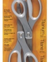 Fiskars 154090-1002 Performance 2-Pack Soft Grip Straight Titanium Scissors, 8-Inch, Silver