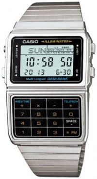 Casio Men's Silver Tone 25 Memory Calculator Databank Watch Casio Men's Silver Tone 25 Memory Calculator Databank Watch