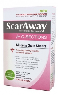 Scaraway C-Section Scar Treatment Strips, Silicone Adhesive Soft Fabric 4-Sheets (7 X 1.5 Inch) Scaraway C-Section Scar Treatment Strips, Silicone Adhesive Soft Fabric 4-Sheets (7 X 1.5 Inch)