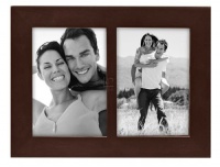 Linear Dark Walnut Wood Split Double Frame 3 x 5 Linear Dark Walnut Wood Split Double Frame 3 x 5