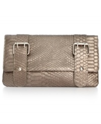 Play up your chic side with this Style&co. design that's small in size but big on style. Posh python-embossed faux leather and gleaming hardware add some urban cool, while the slender shoulder strap offers instant versatility. Play up your chic side with this Style&co. design that's small in size but big on style. Posh python-embossed faux leather and gleaming hardware add some urban cool, while the slender shoulder strap offers instant versatility.