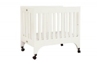 babyletto Grayson Mini Crib with Mattress Pad, White babyletto Grayson Mini Crib with Mattress Pad, White