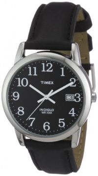 Timex Men's T2N370 Easy Reader Black Leather Strap Watch Timex Men's T2N370 Easy Reader Black Leather Strap Watch